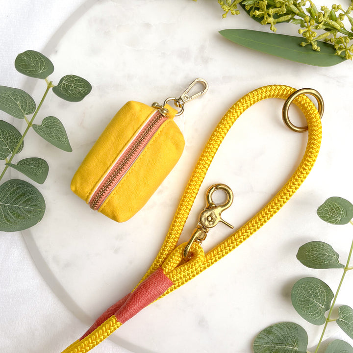 Fabric Dog Poop Bag Holder | Candy Yellow