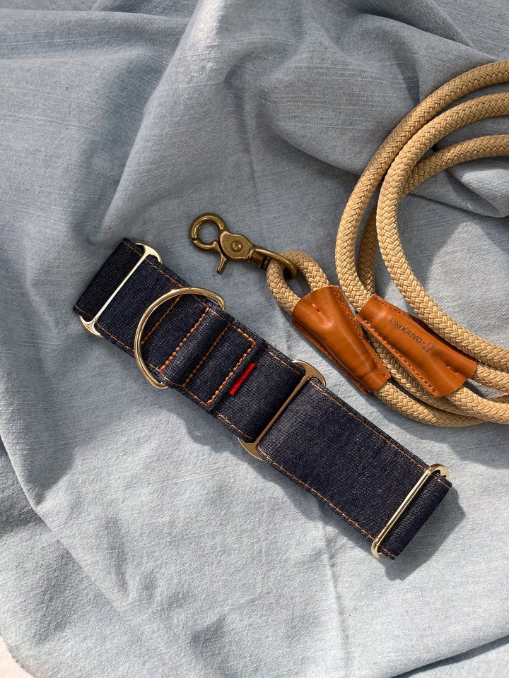 Wide Martingale Collar | Dark Indigo (Classic Denim)