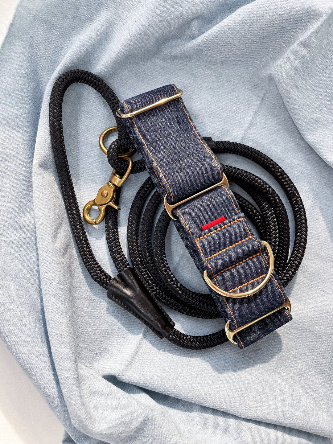Wide Martingale Collar | Dark Indigo (Classic Denim)