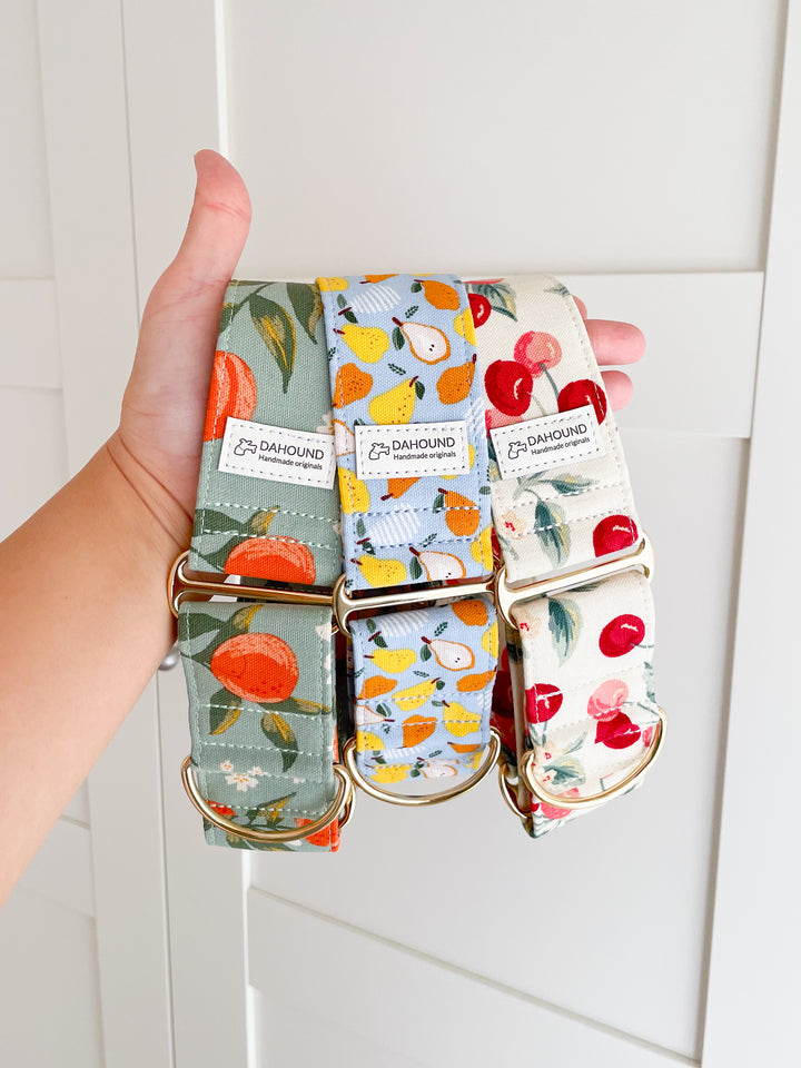 Wide Martingale Collar | Peach (Sturdy Oxford Cotton)