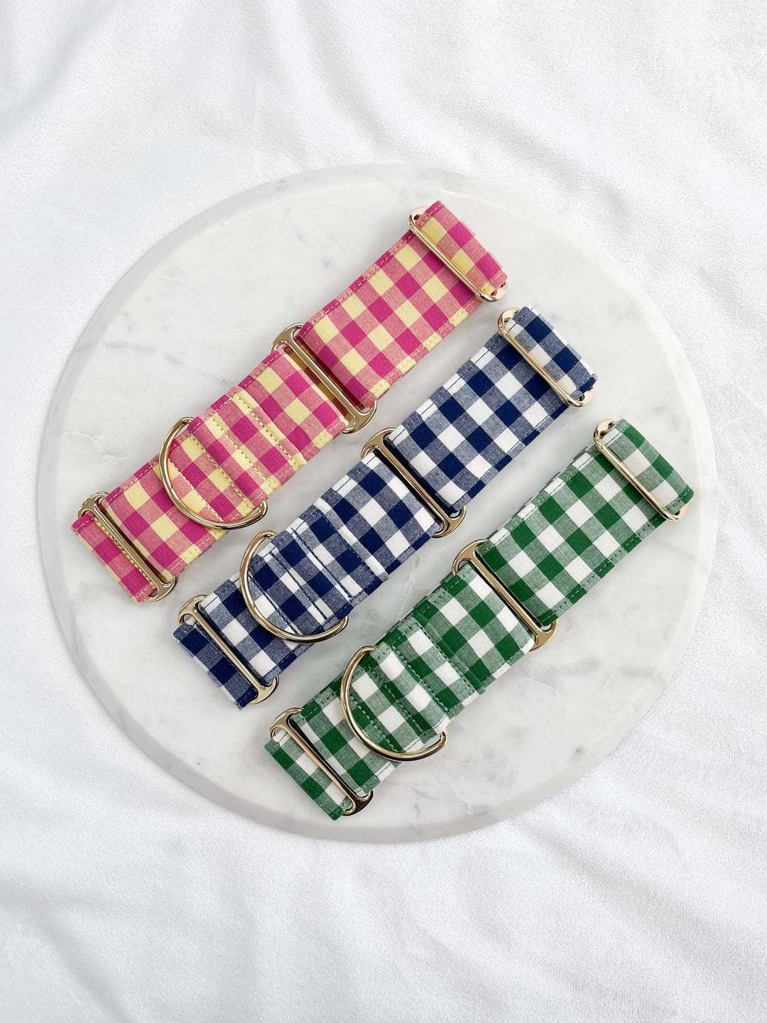 Dahound Gingham Plaid Martingale Collars