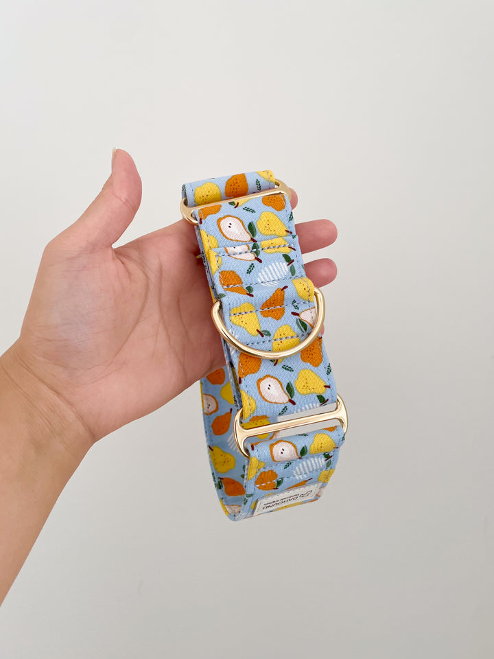 Wide Martingale Collar | Pear (Sturdy Oxford Cotton)