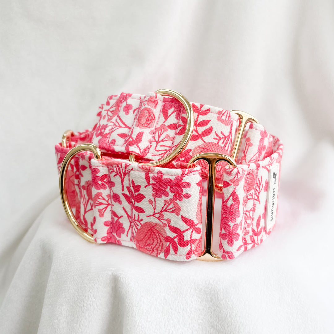 Pink Rose Garden Martingale Collar