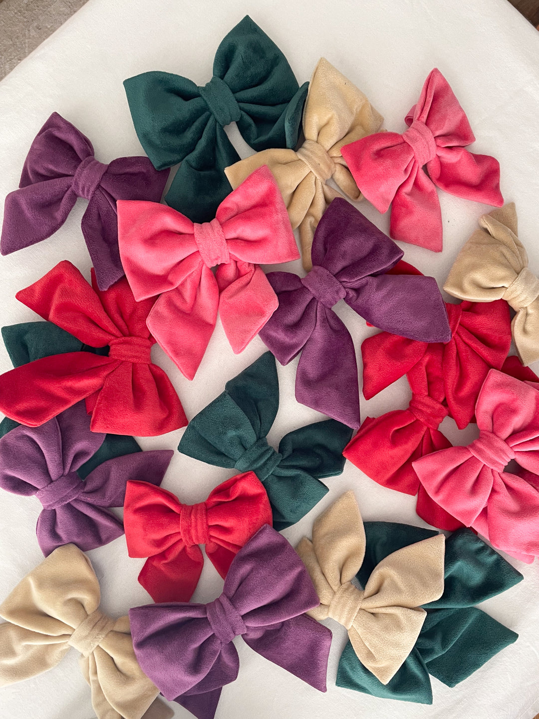 Oversized Sailor Dog Bow | Purple (Plush Velvet)