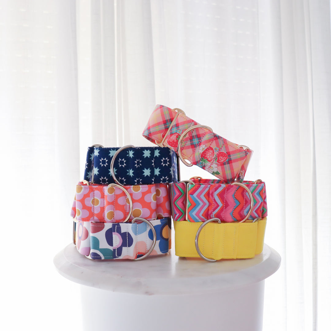 Wide Martingale Collar | Pac-man Yellow (Soft Cotton)
