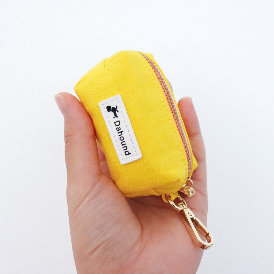 Fabric Dog Poop Bag Holder | Candy Yellow