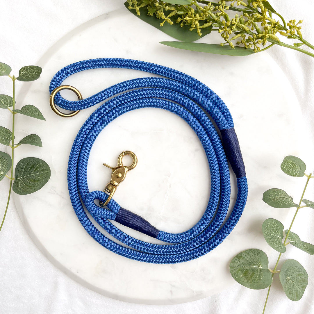 Royal Blue Premium Rope Dog Leash
