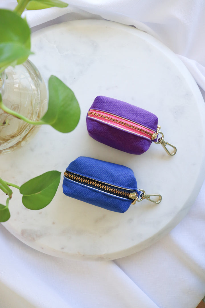 Fabric Dog Poop Bag Holder | Purple