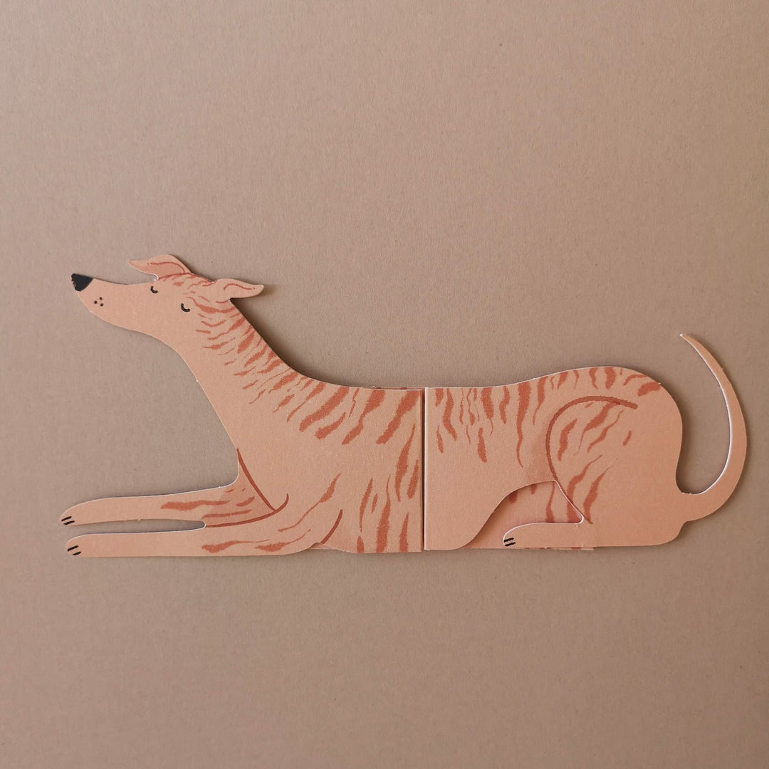 Brindle greyhound extendable cards