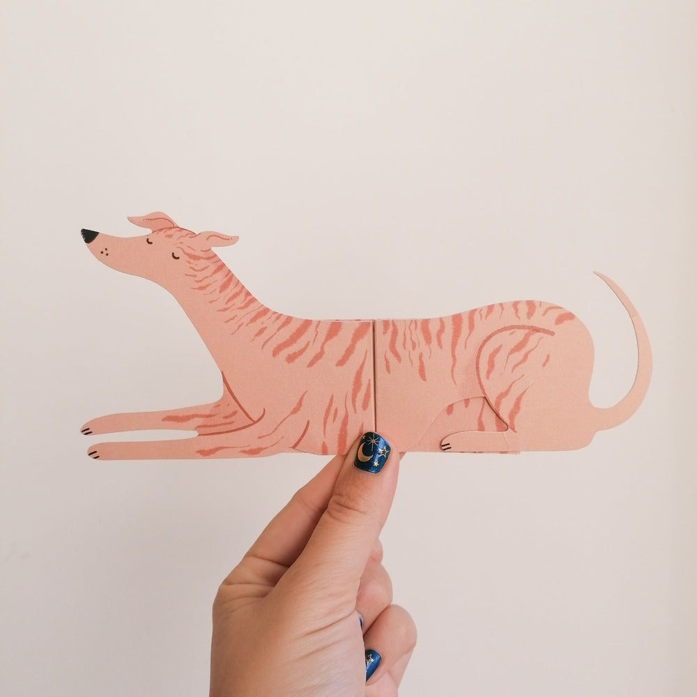 Brindle sighthound extendable cards