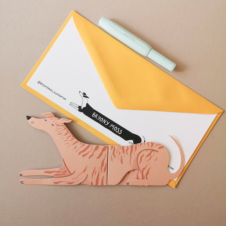 Brindle sighthound greeting cards