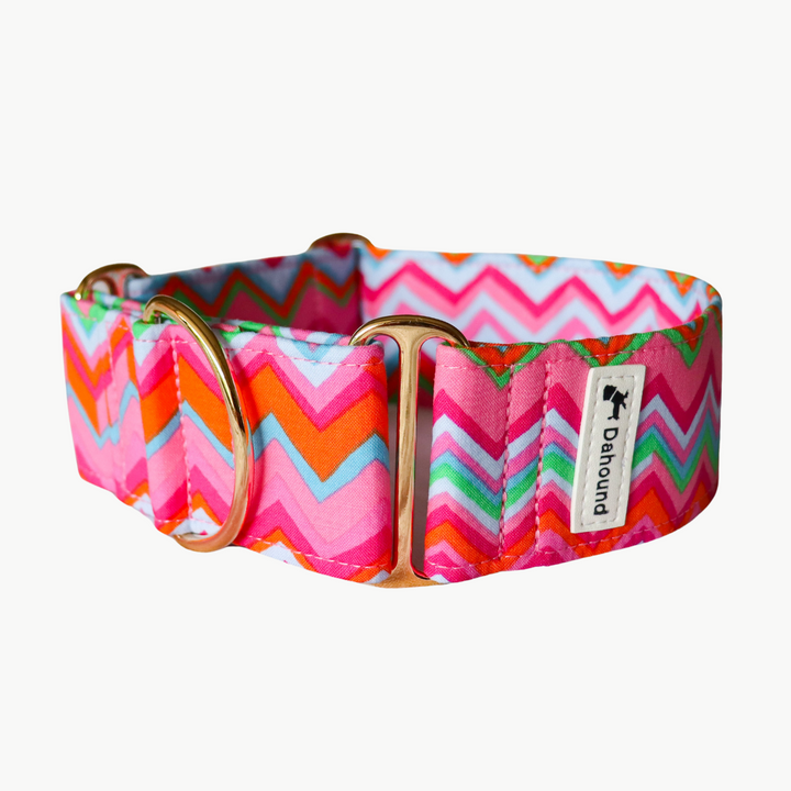 Wide Fabric Martingale Dog Collar | Let's Zigzag!