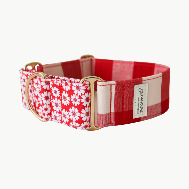 Wide Martingale Collar | Spring Plaid (Limited Edition)