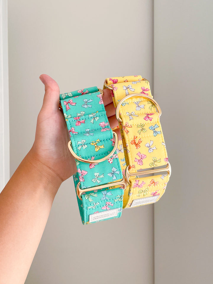 Dahound Mini Bows Martingale Collars On Hand