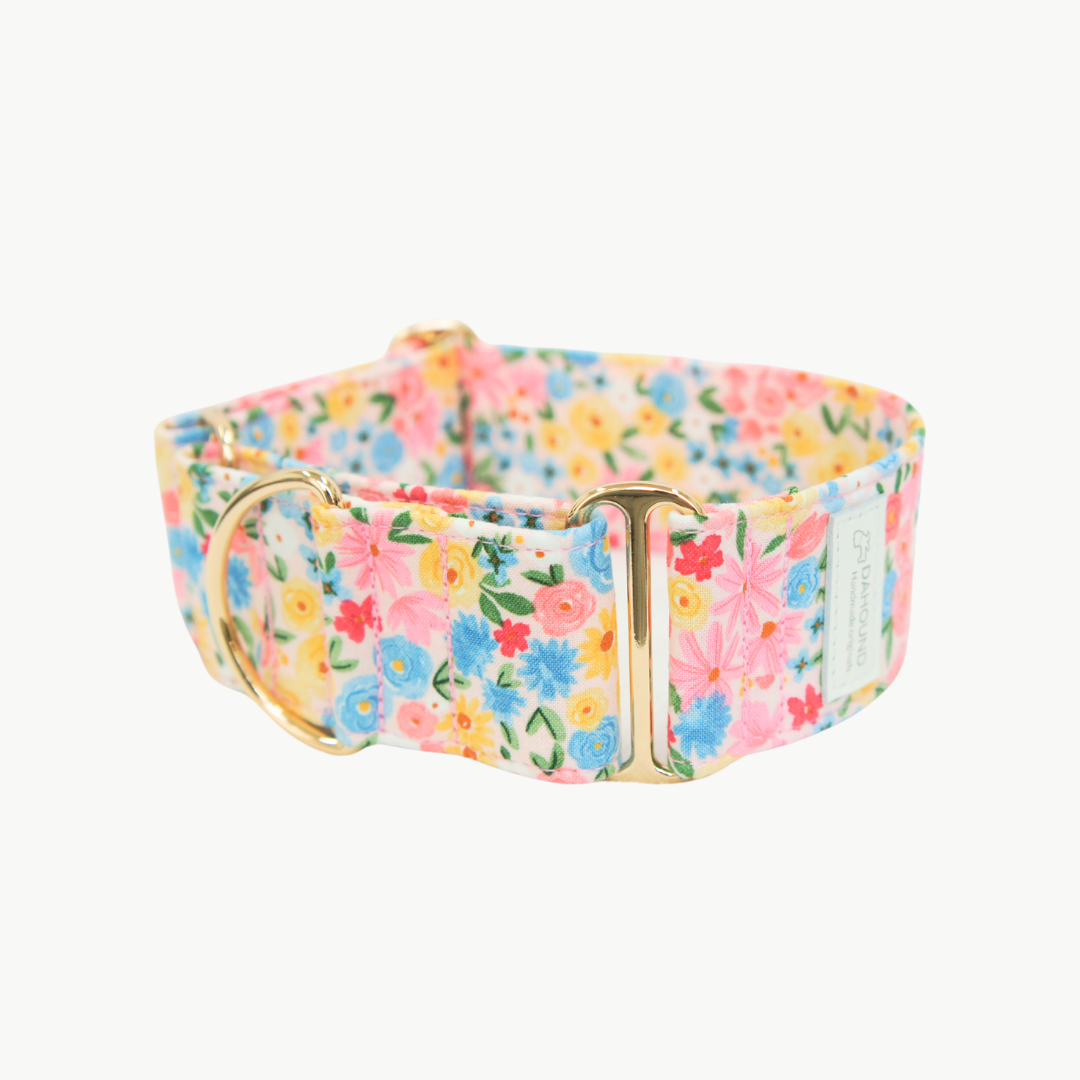 Dahound Pastel Blossoms Floral Print Martingale Collar Product Photo