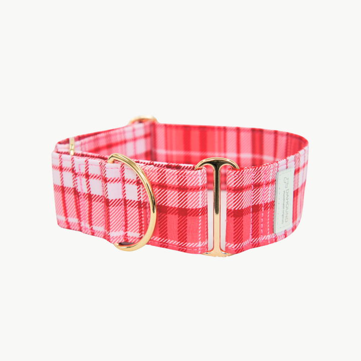 Dahound Red Pink Plaid Martingale Collar Product Photo