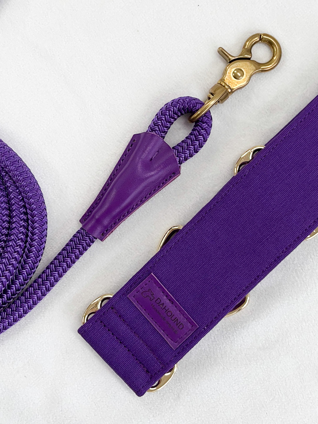 Purple Martingale Collar Back With Matching Leash