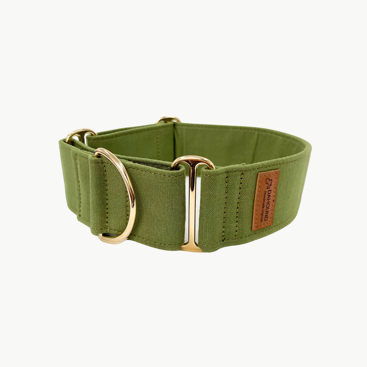 Olive Green Martingale Collar For Greyhounds, Whippets and Italian Greyhounds