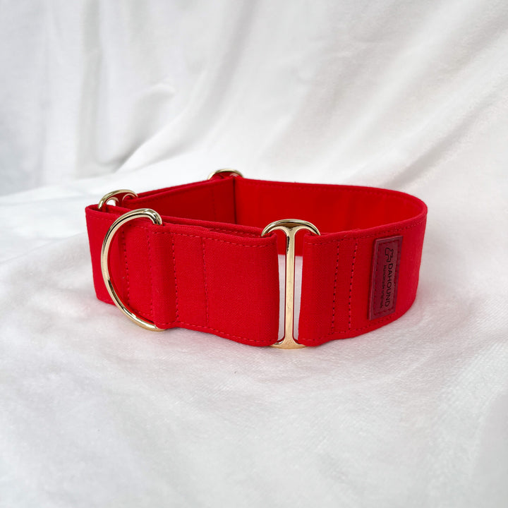 Red Martingale Collar For Greyhounds, Whippets and Italian Greyhounds