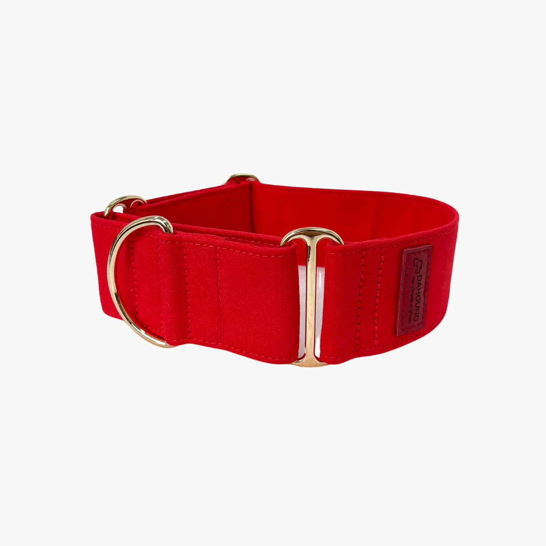 Red Martingale Collar For Greyhounds, Whippets and Italian Greyhounds