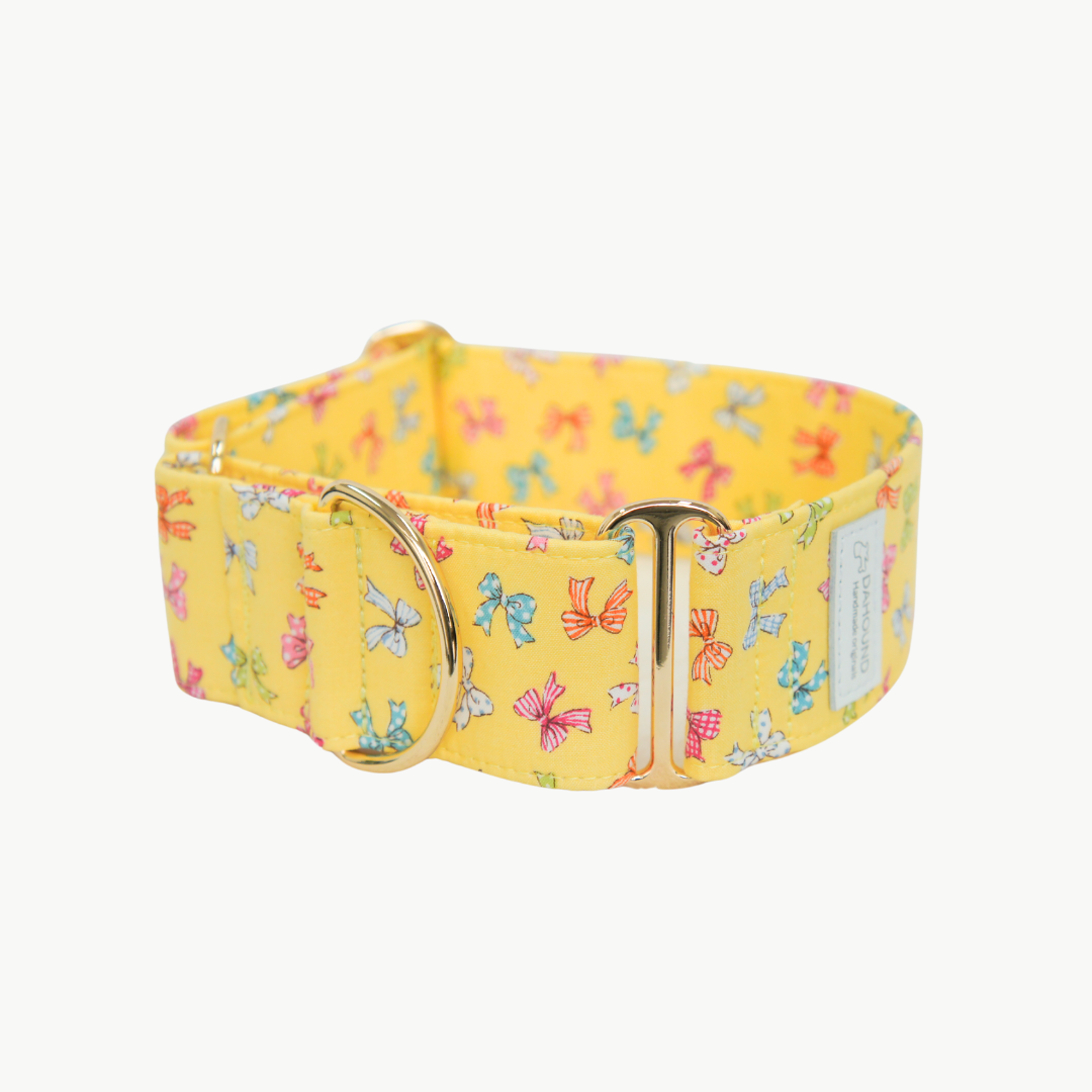 Dahound Yellow Mini Bows Martingale Collars Product Photo 