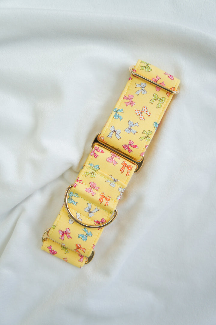Dahound Yellow Mini Bows Martingale Collars Product Photo