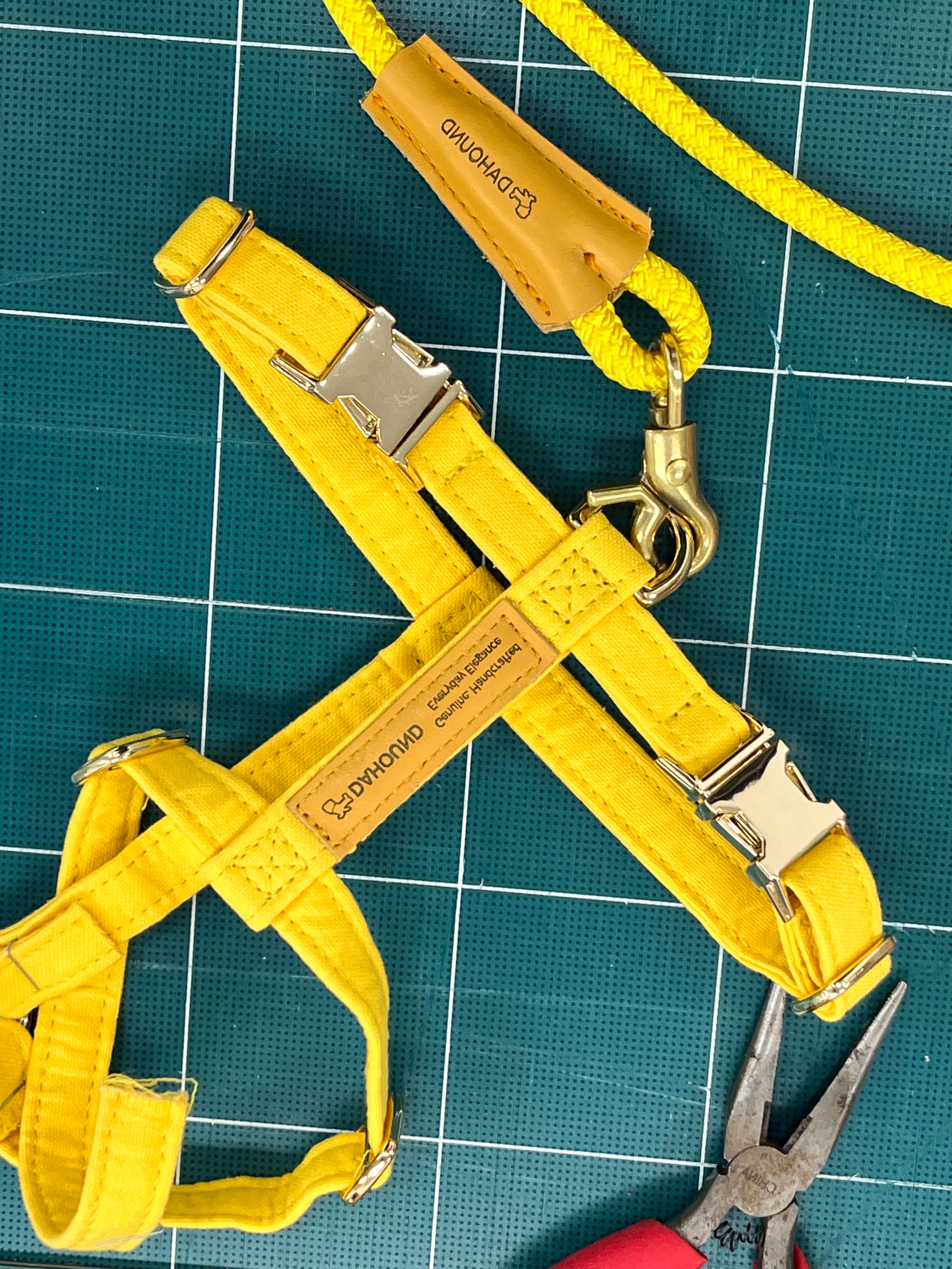 Yellow Strap Style H Shaped Dog Harness for Greyhounds, Whippets and Italian Greyhounds