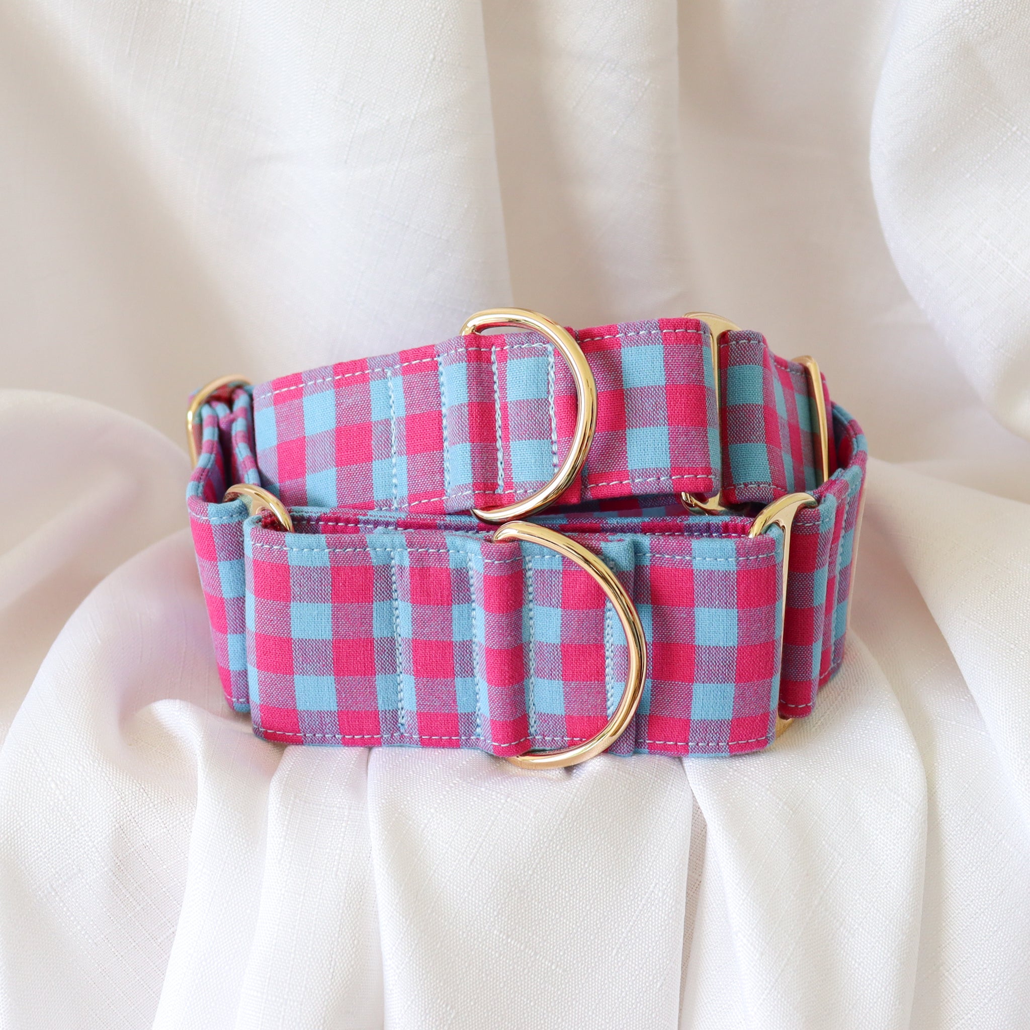 Pink tartan clearance collar