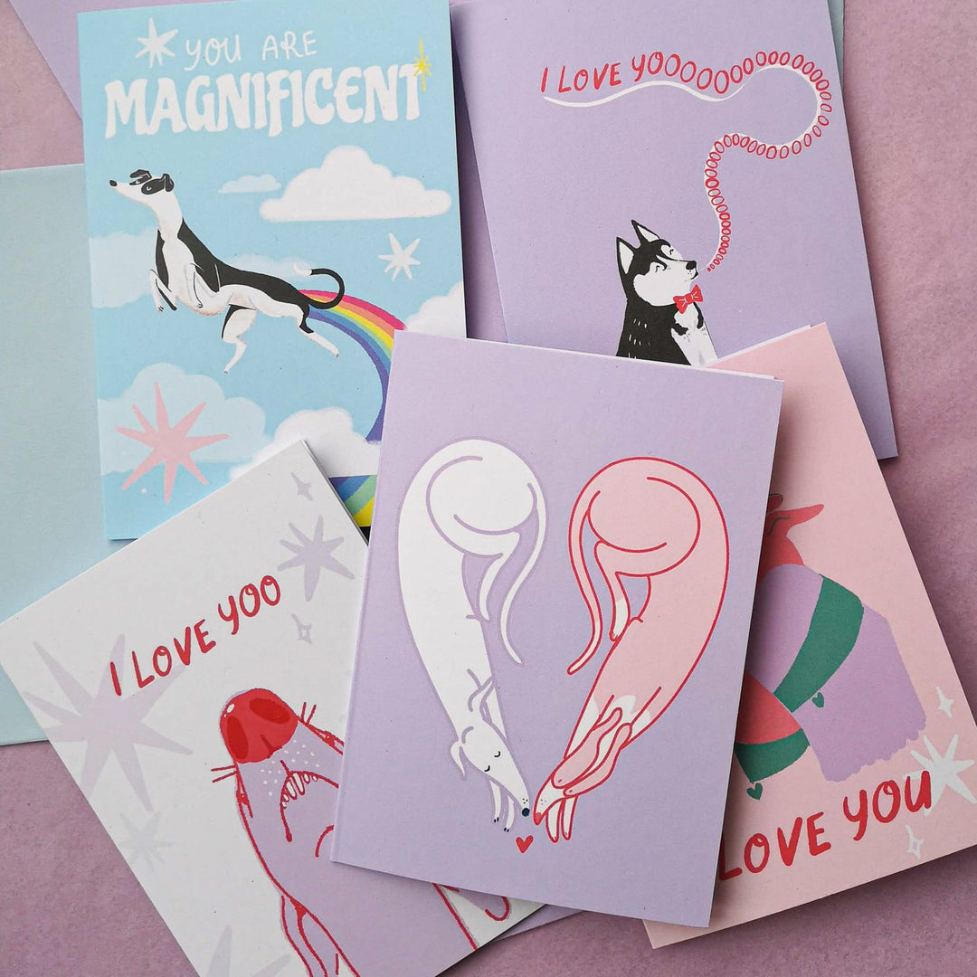 I Love Yoo | Greyhound Greeting Card